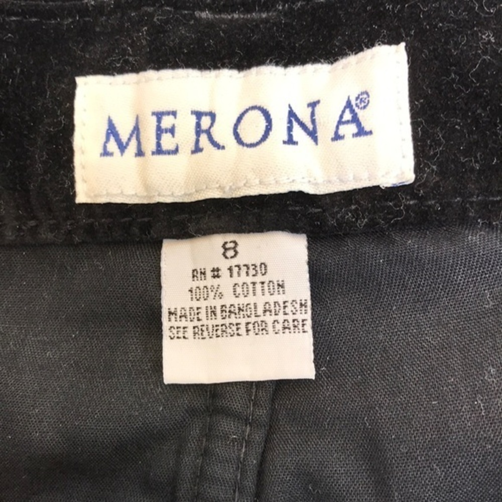 Merona Black Crushed Velvet Pants-Size 8  NWT - Picture 3 of 3